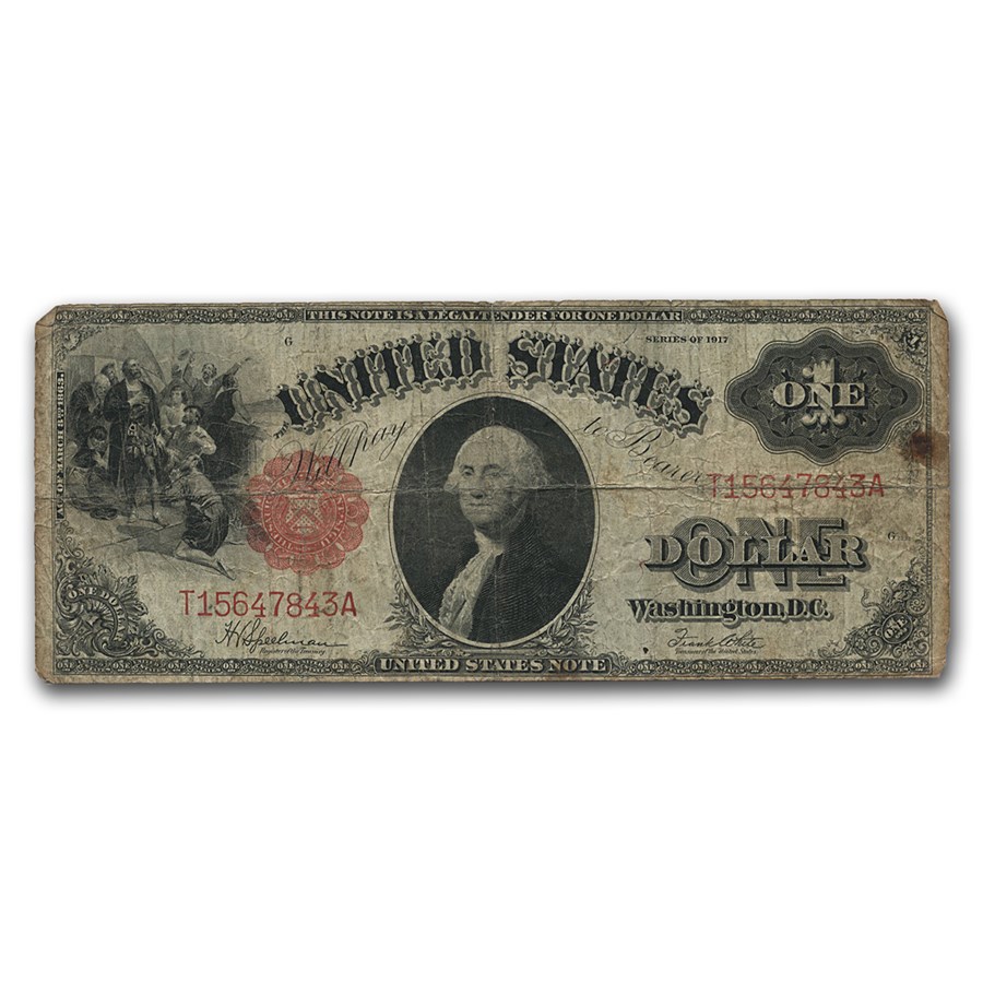 1917 $1.00 Legal Tender George Washington VG