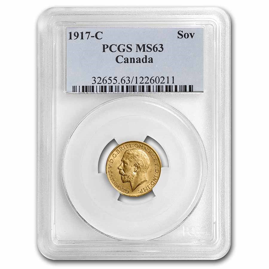 1917-C Canada Gold Sovereign MS-63 PCGS