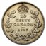 1917 Canada Silver 10 Cents George V AU