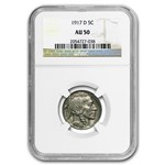 1917-D Buffalo Nickel AU-50 NGC