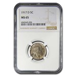 1917-D Buffalo Nickel MS-65 NGC