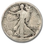 1917-D Obverse Walking Liberty Half Dollar AG