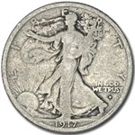 1917-D Obverse Walking Liberty Half Dollar VG