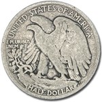 1917-D Obverse Walking Liberty Half Dollar VG