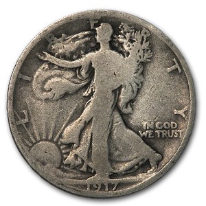 1917-D Rev Walking Liberty Half Dollar Good