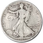 1917-D Rev Walking Liberty Half Dollar VG