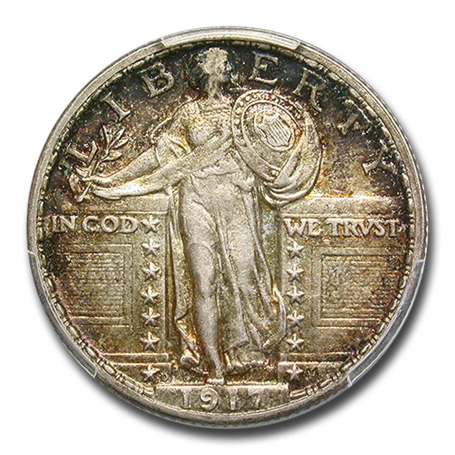 1917-D Standing Liberty Quarter Type 2 AU-55 PCGS