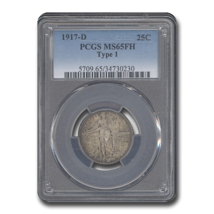 1917-D Standing Liberty Quarter Type-I MS-65 PCGS (Full Head)