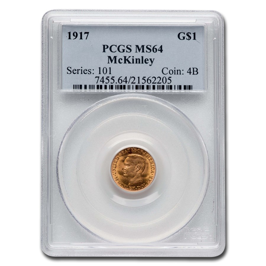 1917 Gold $1.00 McKinley MS-64 PCGS