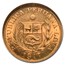 1917 Peru Gold 1 Libra MS-65 NGC