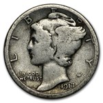 1917-S Mercury Dime Good/VG