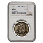 1917-S Obverse Walking Liberty Half Dollar MS-64 NGC