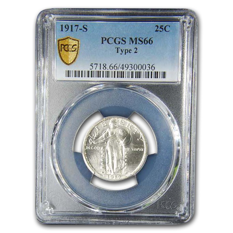 1917-S Standing Liberty Quarter MS-66 PCGS