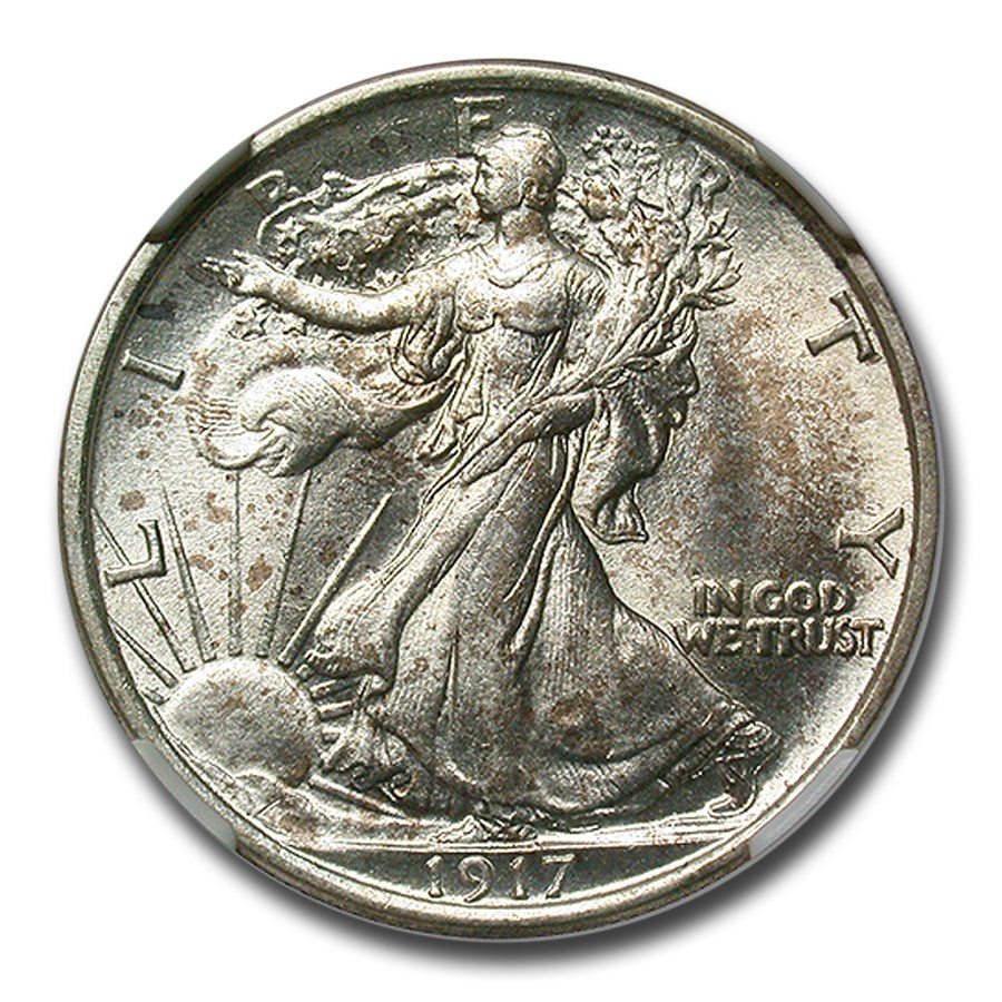 1917 Walking Liberty Half Dollar MS-62 NGC