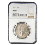 1917 Walking Liberty Half Dollar MS-64 NGC