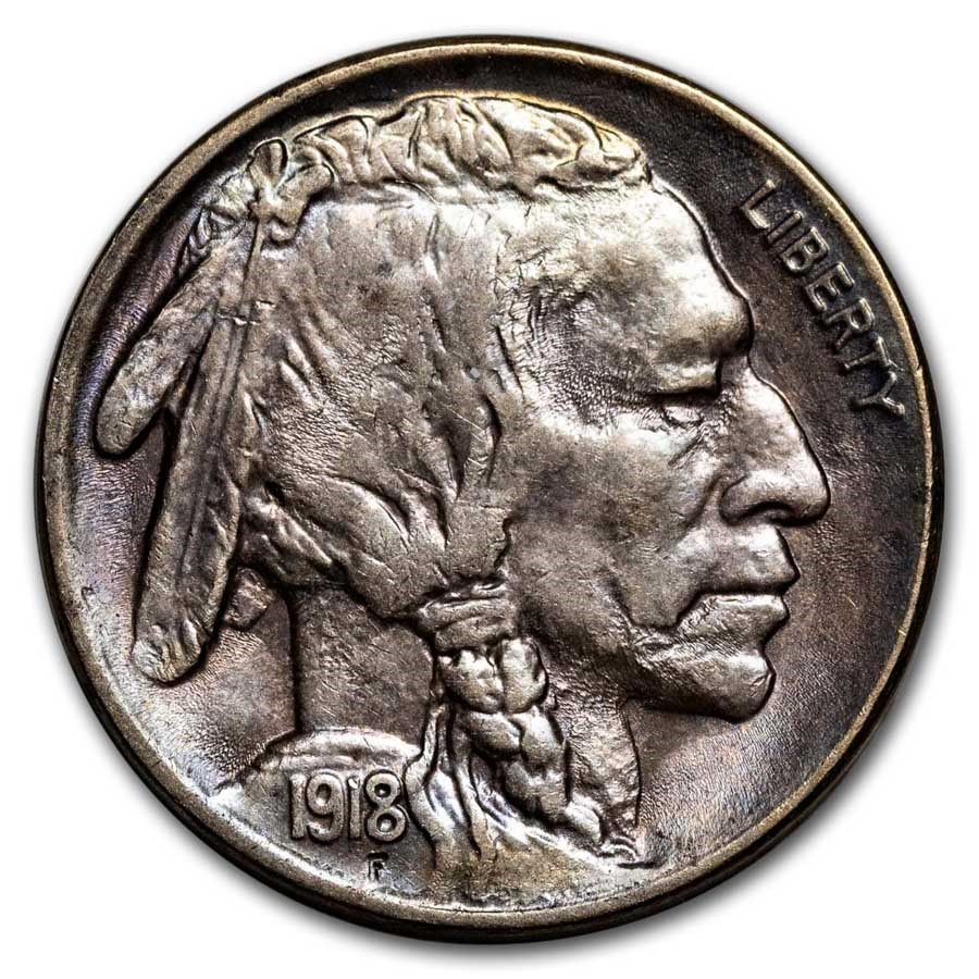 1918 Buffalo Nickel BU (Toned)