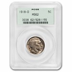 1918-D Buffalo Nickel MS-62 PCGS