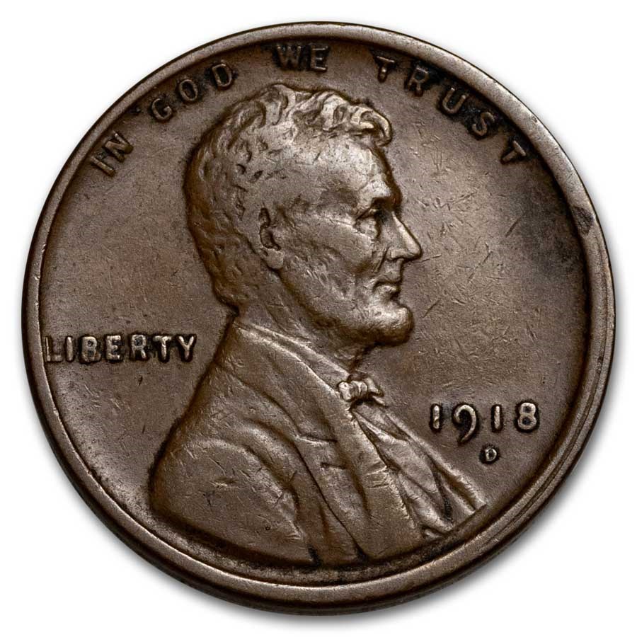 1918-D Lincoln Cent VF