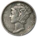 1918-D Mercury Dime XF