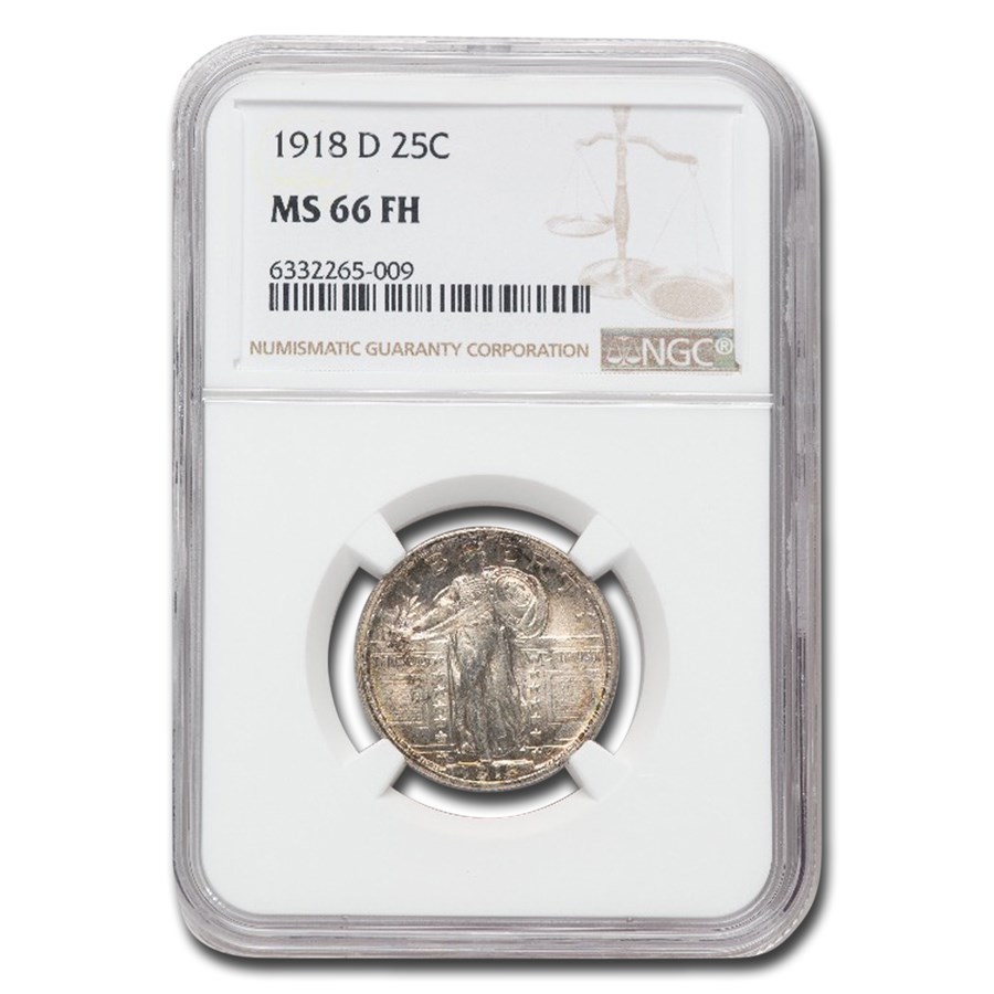 1918-D Standing Liberty Quarter MS-66 NGC (FH)