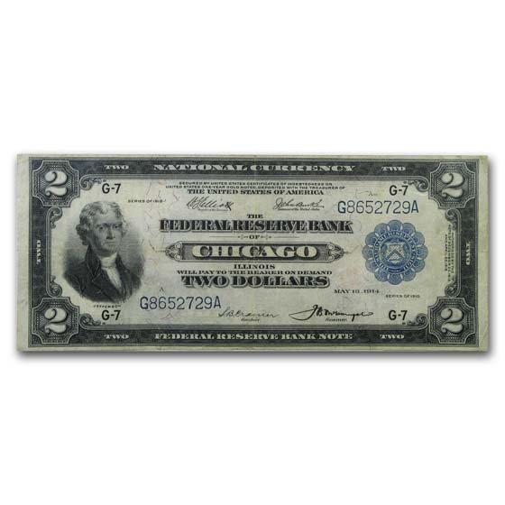 1918 (G-Chicago) $2.00 FRBN VF (Fr#TBD)