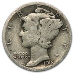 1918 Mercury Dime Good/VG