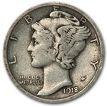 1918 Mercury Dime VF