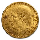 1918 Mexico Gold 2 1/2 Pesos Hidalgo AU