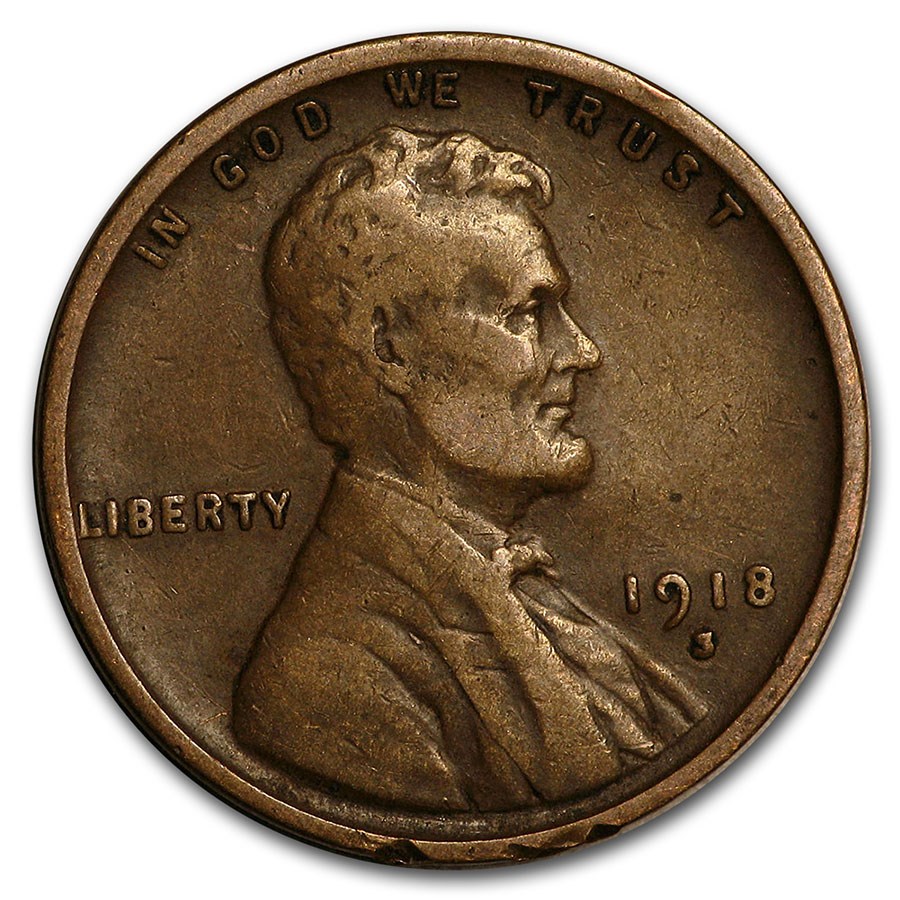 1918-S Lincoln Cent Good/VG