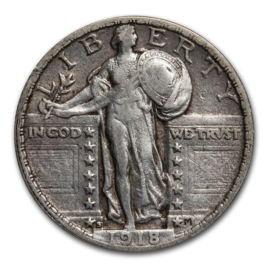 1918-S Standing Liberty Quarter XF