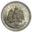 1919-45 Mexico Silver 50 Centavos Cap & Ray Avg Circ (ASW .1929)