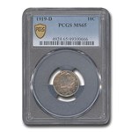 1919-D Mercury Dime MS-65 PCGS