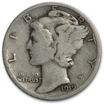 1919-D Mercury Dime VG