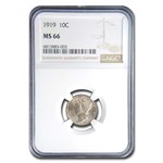 1919 Mercury Dime MS-66 NGC