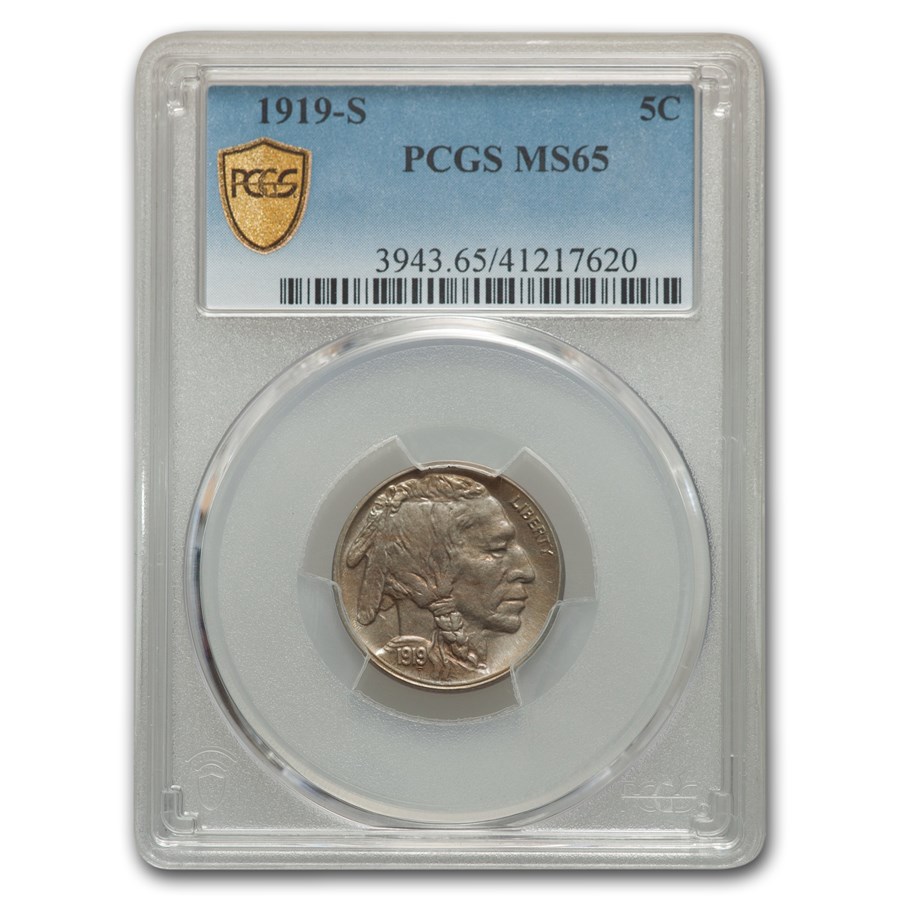 Buy 1919-S Buffalo Nickel MS-65 PCGS | APMEX