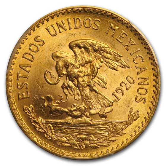 Buy 1920/10 Mexico Gold 20 Pesos MS-64+ PCGS Coin Online | Gold 20 Pesos (PCGS Certified) (1959 ...