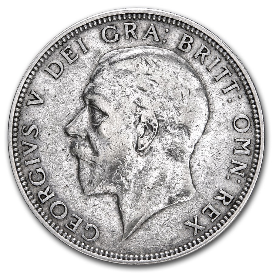 1920-1927 Great Britain Silver Florin George V Avg Circ