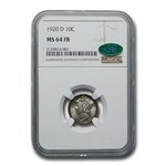 1920-D Mercury Dime MS-64 NGC CAC (FB)