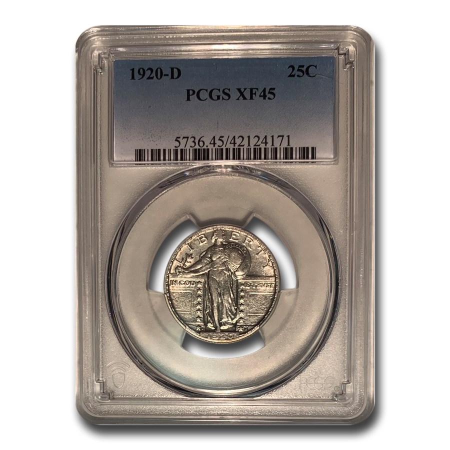 Buy 1920-D Standing Liberty Quarter XF-45 PCGS | APMEX