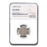 1920-S Mercury Dime AU-58 NGC (FB)