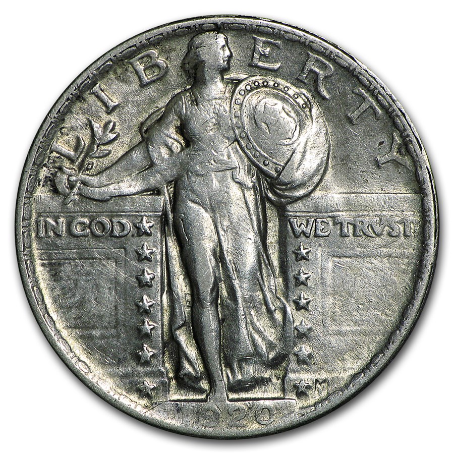 1920 Standing Liberty Quarter AU