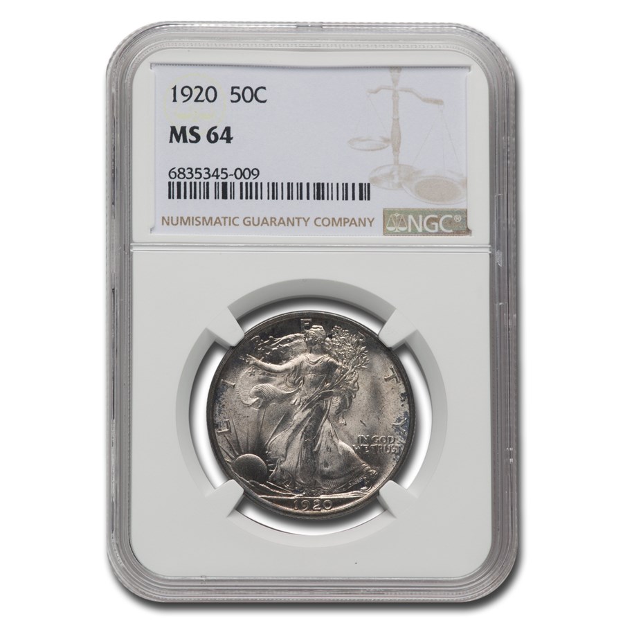 1920 Walking Liberty Half Dollar MS-64 NGC