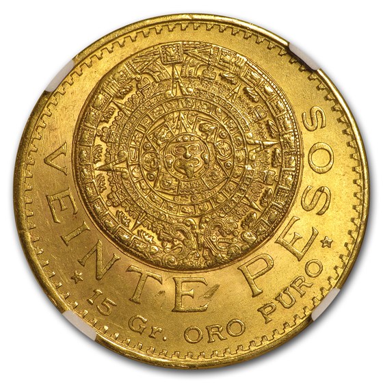 Buy 1921/11 Mexico Gold 20 Pesos MS-64+ NGC | APMEX