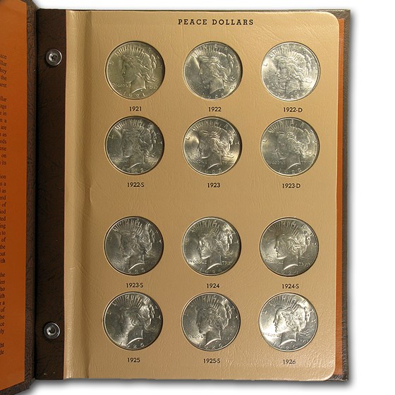 Buy 1921-1935 Peace Dollar 24-Coin Complete Set BU (Dansco Album) | APMEX