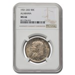 1921 2x2 Alabama Centennial Half Dollar Commem MS-66 NGC