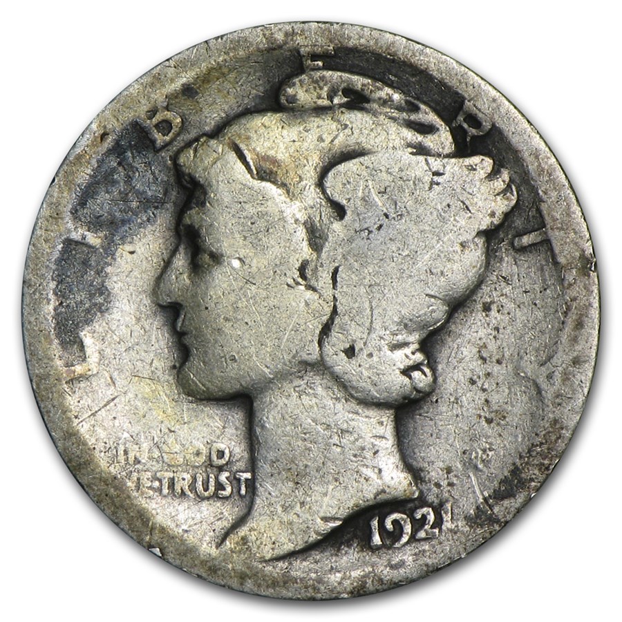 1921-D Mercury Dime AG