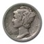 1921-D Mercury Dime Fine-12 PCGS