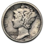 1921-D Mercury Dime Fine