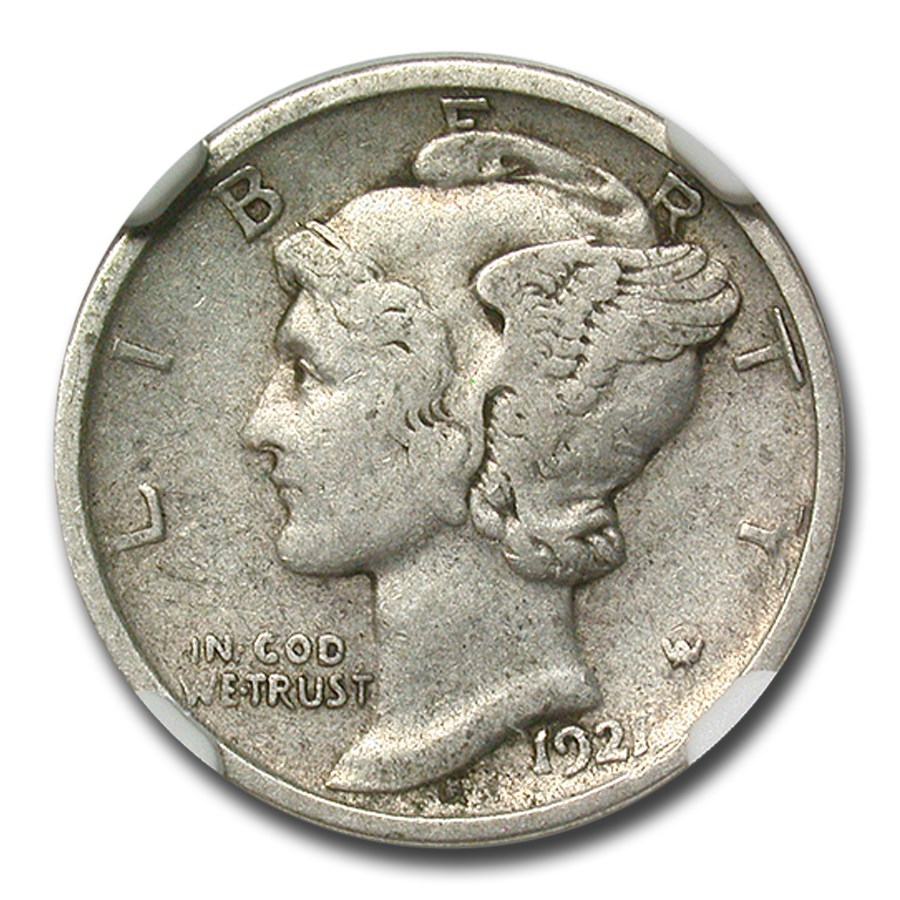 1921-D Mercury Dime VF-25 NGC