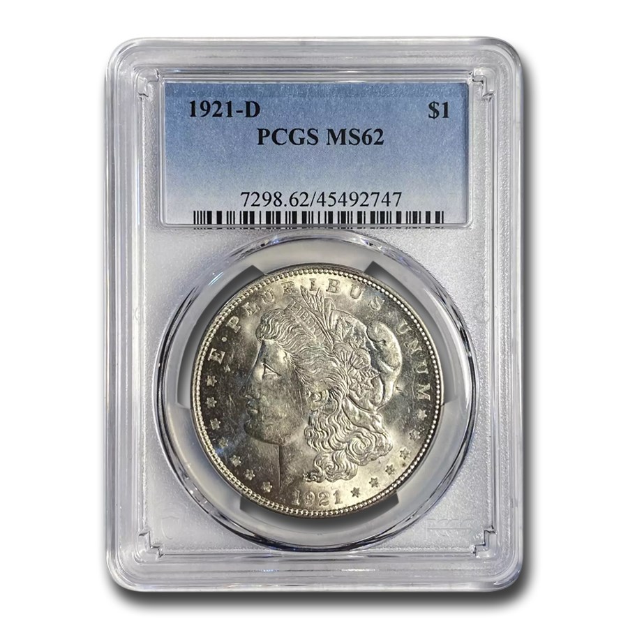 1921-D Morgan Dollar MS-62 PCGS